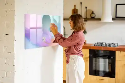 Magnetisch glazen schrijfbord voor notities en foto's met kleurrijke pennen