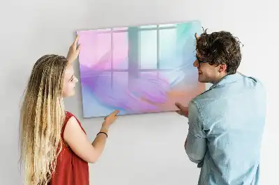 Magnetisch glazen schrijfbord voor notities en foto's met kleurrijke pennen