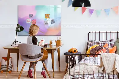 Magnetisch glazen schrijfbord voor notities en foto's met kleurrijke pennen