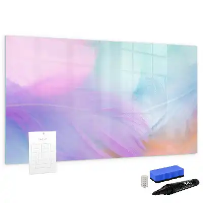 Magnetisch glazen schrijfbord voor notities en foto's met kleurrijke pennen