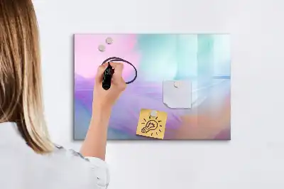 Magnetisch glazen schrijfbord voor notities en foto's met kleurrijke pennen