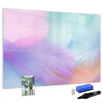 Magnetisch glazen schrijfbord voor notities en foto's met kleurrijke pennen