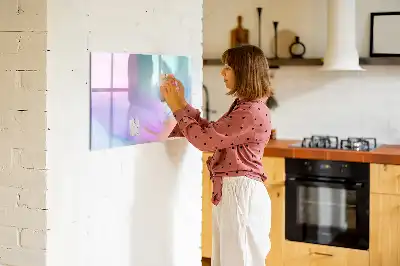 Magnetisch glazen schrijfbord voor notities en foto's met kleurrijke pennen