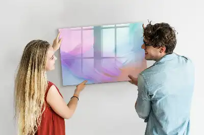 Magnetisch glazen schrijfbord voor notities en foto's met kleurrijke pennen