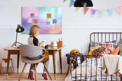 Magnetisch glazen schrijfbord voor notities en foto's met kleurrijke pennen