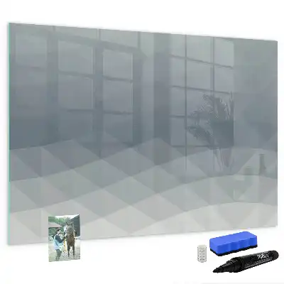 Magnetisch glazen schrijfbord voor notities en foto's uitvoering Golven