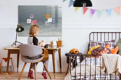 Magnetisch glazen schrijfbord voor notities en foto's uitvoering Golven