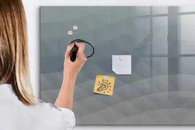 Magnetisch glazen schrijfbord voor notities en foto's uitvoering Golven