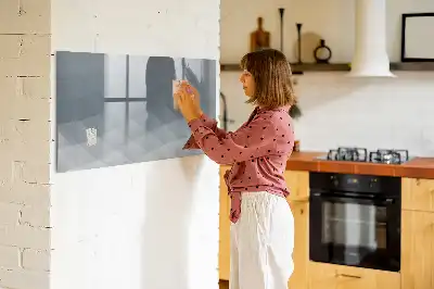 Magnetisch glazen schrijfbord voor notities en foto's uitvoering Golven