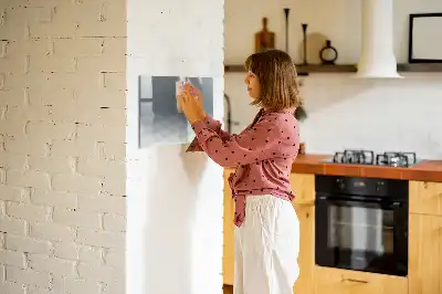 Magnetisch glazen schrijfbord voor notities en foto's uitvoering Golven