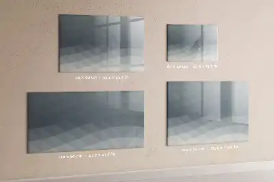 Magnetisch glazen schrijfbord voor notities en foto's uitvoering Golven