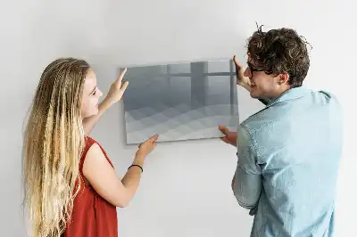 Magnetisch glazen schrijfbord voor notities en foto's uitvoering Golven