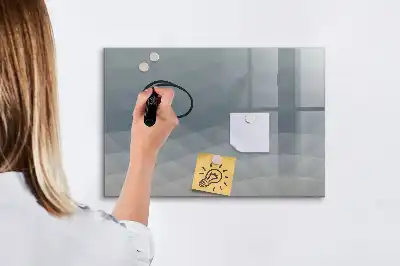 Magnetisch glazen schrijfbord voor notities en foto's uitvoering Golven