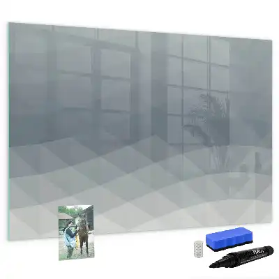 Magnetisch glazen schrijfbord voor notities en foto's uitvoering Golven