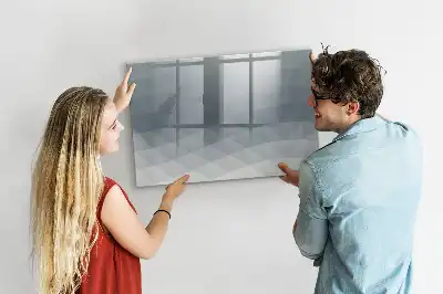 Magnetisch glazen schrijfbord voor notities en foto's uitvoering Golven
