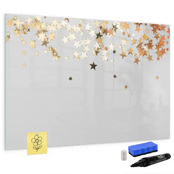 Magnetisch glazen schrijfbord met sterrenprint