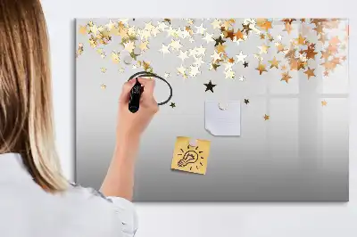 Magnetisch glazen schrijfbord met sterrenprint