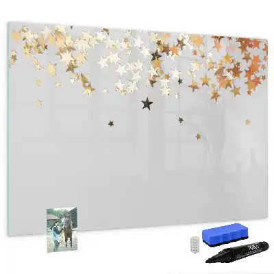 Magnetisch glazen schrijfbord met sterrenprint