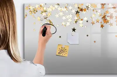 Magnetisch glazen schrijfbord met sterrenprint