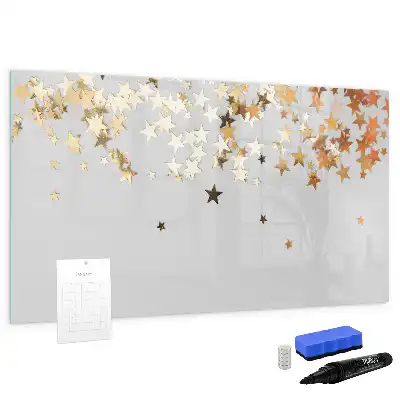Magnetisch glazen schrijfbord met sterrenprint