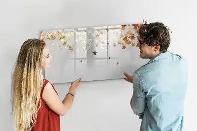 Magnetisch glazen schrijfbord met sterrenprint