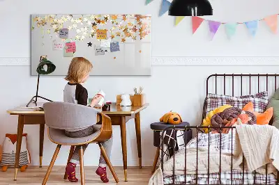 Magnetisch glazen schrijfbord met sterrenprint