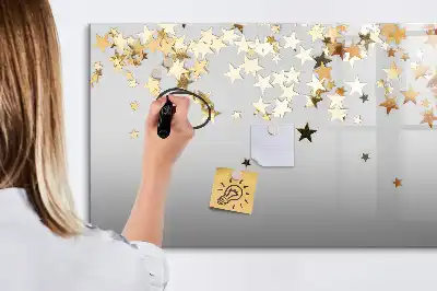 Magnetisch glazen schrijfbord met sterrenprint
