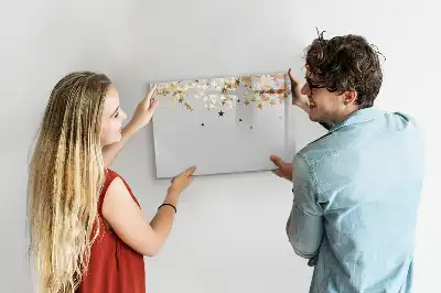 Magnetisch glazen schrijfbord met sterrenprint