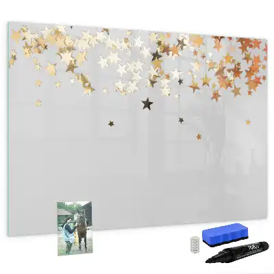 Magnetisch glazen schrijfbord met sterrenprint