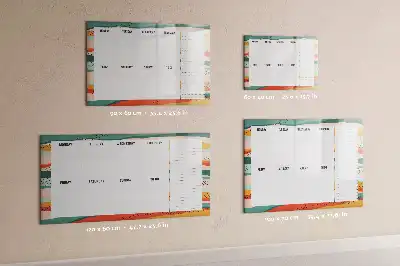 Magnetisch glazen weekplanner voor notities en foto's in retrostijl