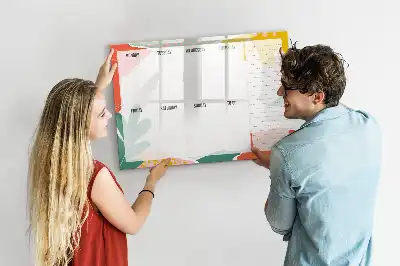 Beschrijfbare glazen weekplanner met modern design