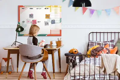 Beschrijfbare glazen weekplanner met modern design
