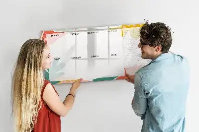 Beschrijfbare glazen weekplanner met modern design