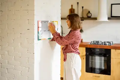 Beschrijfbare glazen weekplanner met modern design