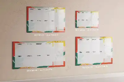 Beschrijfbare glazen weekplanner met modern design