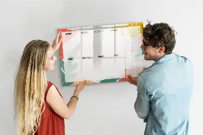 Beschrijfbare glazen weekplanner met modern design