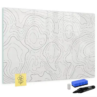 Magnetisch glazen schrijfbord voor notities en foto's met abstracte vlekken