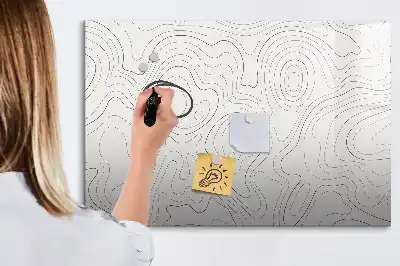 Magnetisch glazen schrijfbord voor notities en foto's met abstracte vlekken