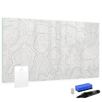 Magnetisch glazen schrijfbord voor notities en foto's met abstracte vlekken