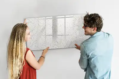 Magnetisch glazen schrijfbord voor notities en foto's met abstracte vlekken