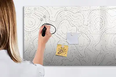 Magnetisch glazen schrijfbord voor notities en foto's met abstracte vlekken