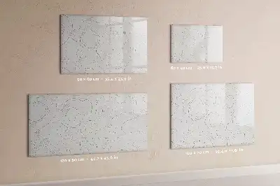 Magnetisch glazen schrijfbord voor notities en foto's met abstracte vlekken