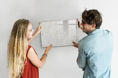 Magnetisch glazen schrijfbord voor notities en foto's met abstracte vlekken