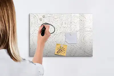 Magnetisch glazen schrijfbord voor notities en foto's met abstracte vlekken