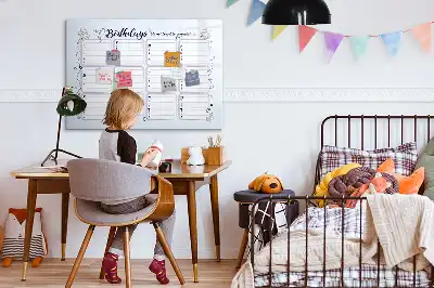 Beschrijfbaar glazen magneetbord met design verjaardagskaart
