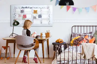Beschrijfbaar glazen magneetbord met design verjaardagskaart