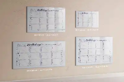 Beschrijfbaar glazen magneetbord met design verjaardagskaart