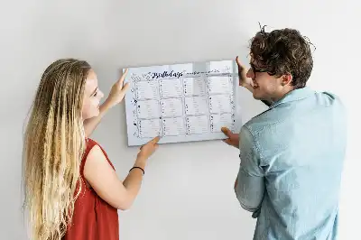 Beschrijfbaar glazen magneetbord met design verjaardagskaart