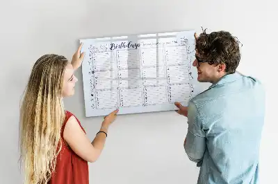 Beschrijfbaar glazen magneetbord met design verjaardagskaart