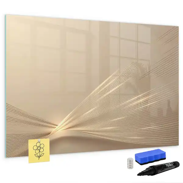 Magnetisch glazen schrijfbord uitvoering abstract licht